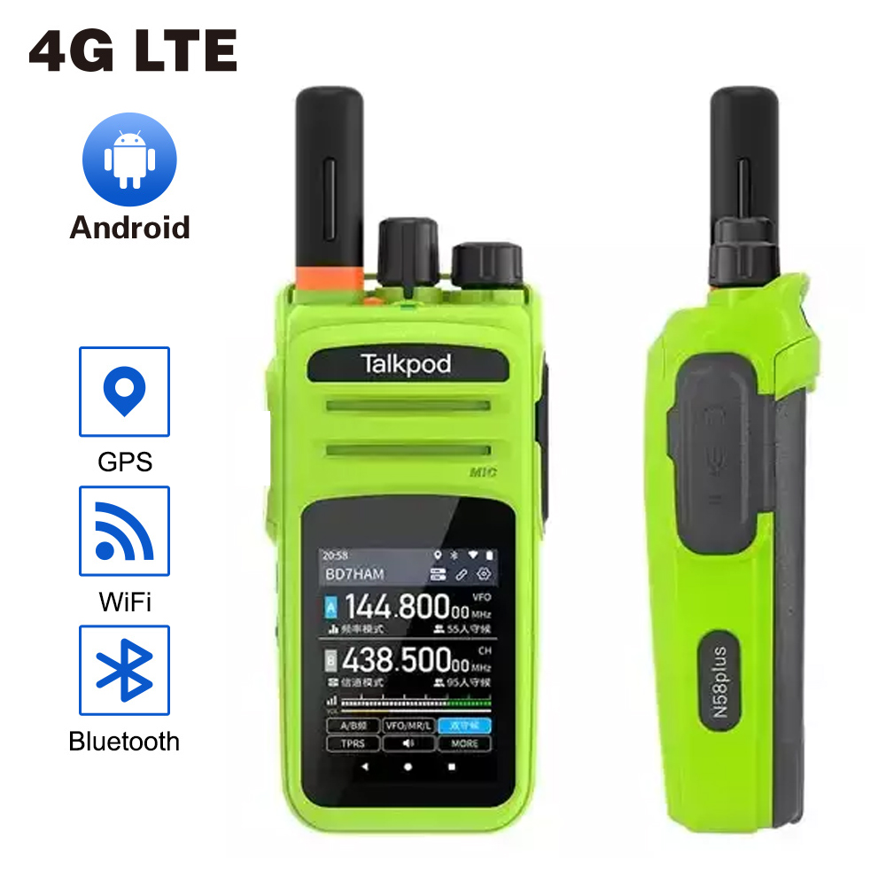 Сетевое радио Talkpod 4G N58PLUS Android 9,0 Wi-Fi GPS мобильный телефон работает с трансивером REAL-PTT ZELLO PTT POC