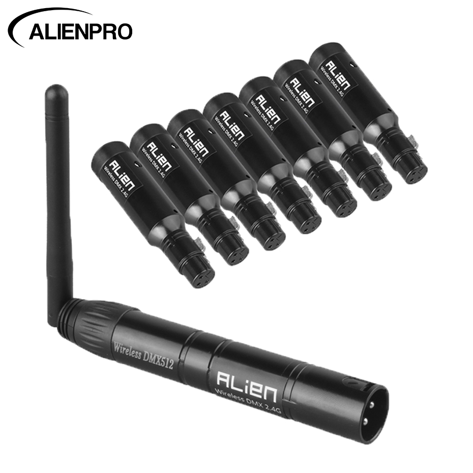 ENEY-ディスコおよびパーティーバー用のワイヤレス受信機送信機,2.4g,dmx 512 dfiコントローラーxlr