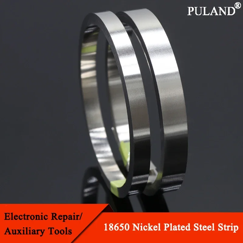 Connecteur de bande nickelée pour batterie Li-ion 18650, 1 rouleau de 10m, 0.1mm 0.12mm 0.15mm 0.2mm, connecteur de batterie, ceinture en acier à souder par points