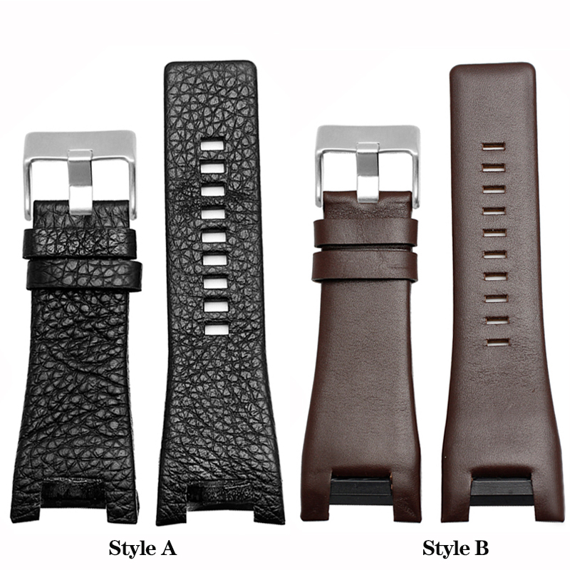 Bracelet de montre en cuir véritable pour Diesel DZ1216 DZ1273 DZ4246 DZ4247 DZ287