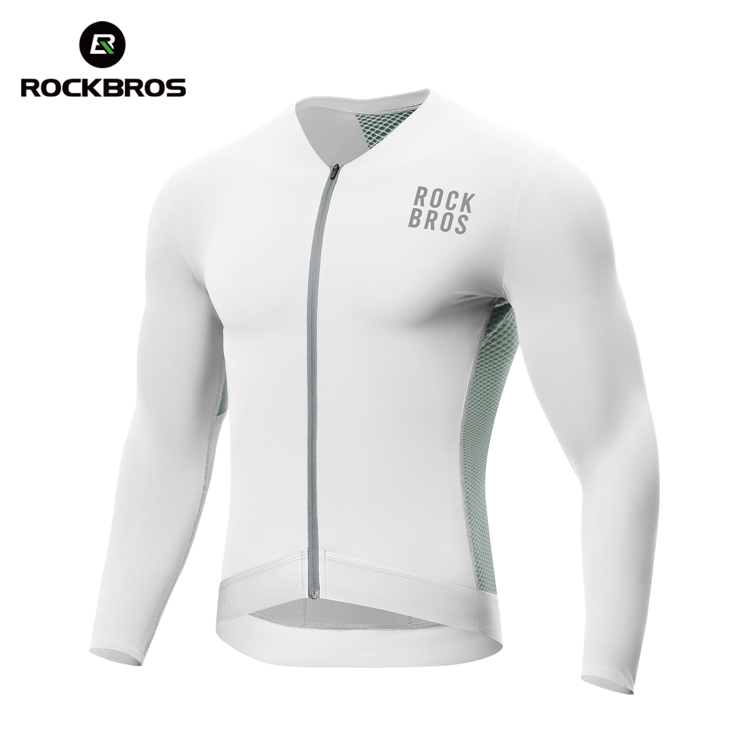 ROCKBROS Lente Zomer Fietsen Jersey met lange mouwen Hoge elastische lichtgewicht ademend sneldrogend Fietsshirt Heren Fietskleding