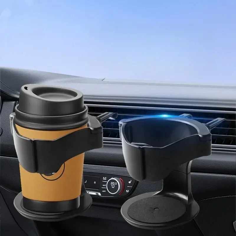Soporte para botella de bebida con ventilación de aire para coche, estante para bebidas automático, soporte para botellas de agua y Cenicero, soporte multifuncional para taza de café para coche