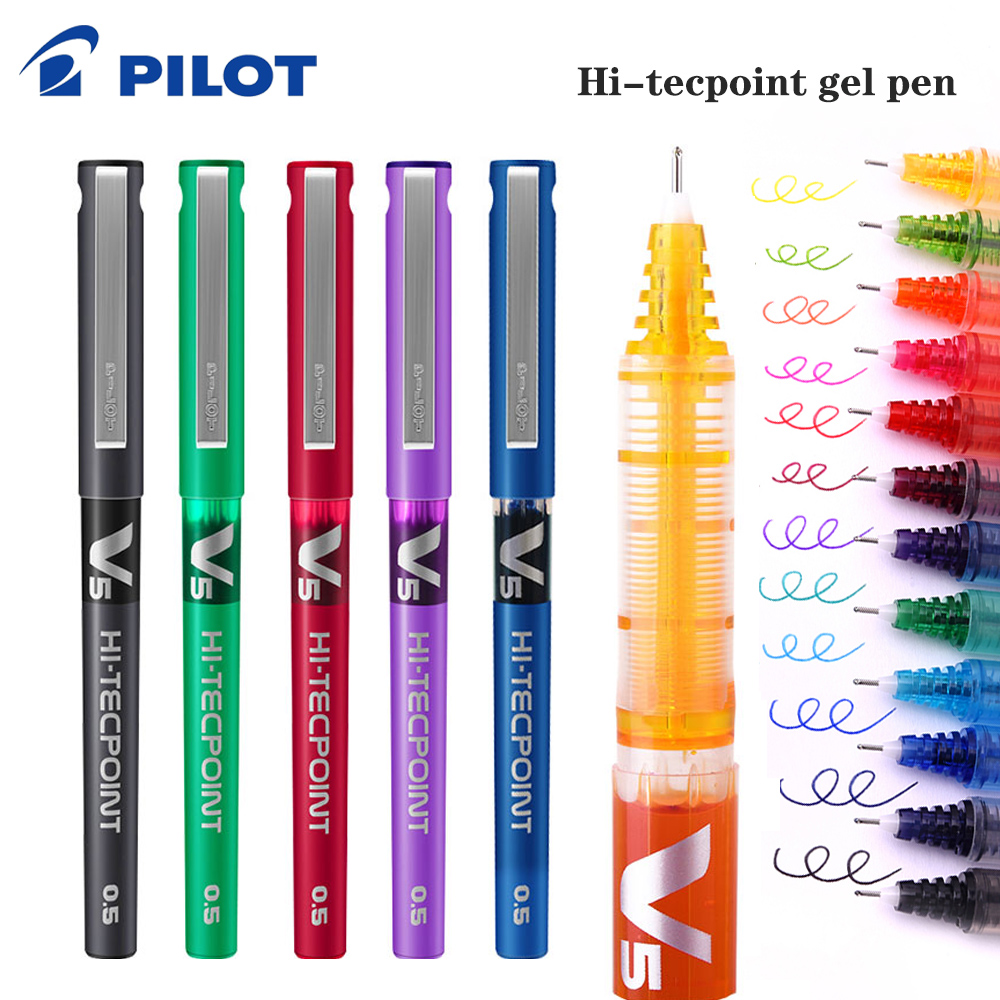 Stylo Gel pilote japonais BX-V5, 4/6/12, Hi Tecpoint, encre de couleur liquide droite, papeterie mignonne, stylo de Signature 0.5mm, fournitures scolaires