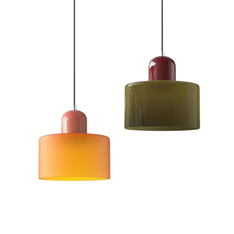 Scandinavische moderne glazen slaapkamer nachtkastje lange lijn kleine kroonluchter restaurant bar kroonluchter eenvoudige verlichting sfeerlamp E27