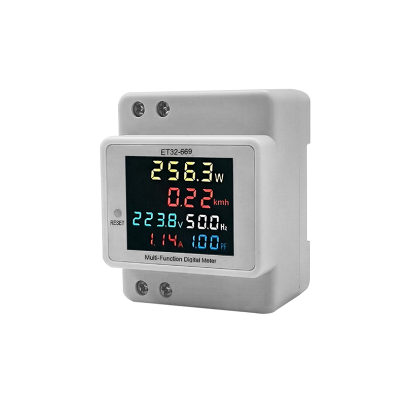 Electricity Meter Smart Watt-Hour Meter 220V Voltage Current Power Frequency Factor Meter Rail Type Meters