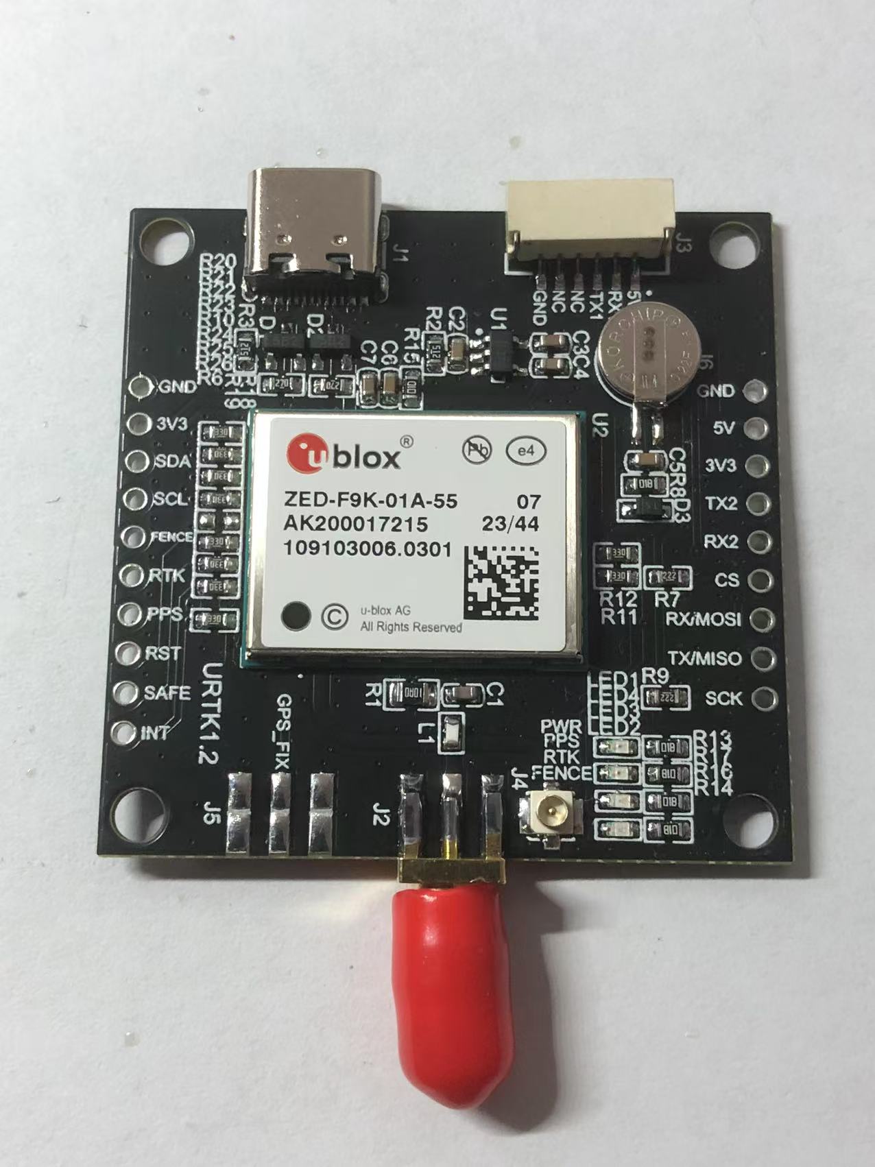ZED-F9K-01A Excelente placa funciona Serial I2C e SPI ESP32 controlando I2C e SPI UM980 UM982 ZED-F9P