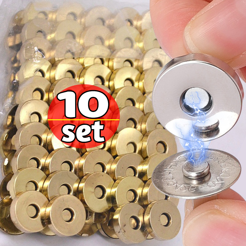 20 sätze/los Magnetische Druckknöpfe Verschlüsse Knöpfe Handtasche Geldbörse Brieftasche Handwerk Taschen Teile Zubehör Adsorption Schnalle 14mm 18mm