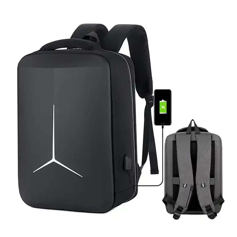 Novo anti-roubo usb à prova dwaterproof água caso duro viagem inteligente portátil motocicleta mochila homem eva moda negócios mochila escudo masculino