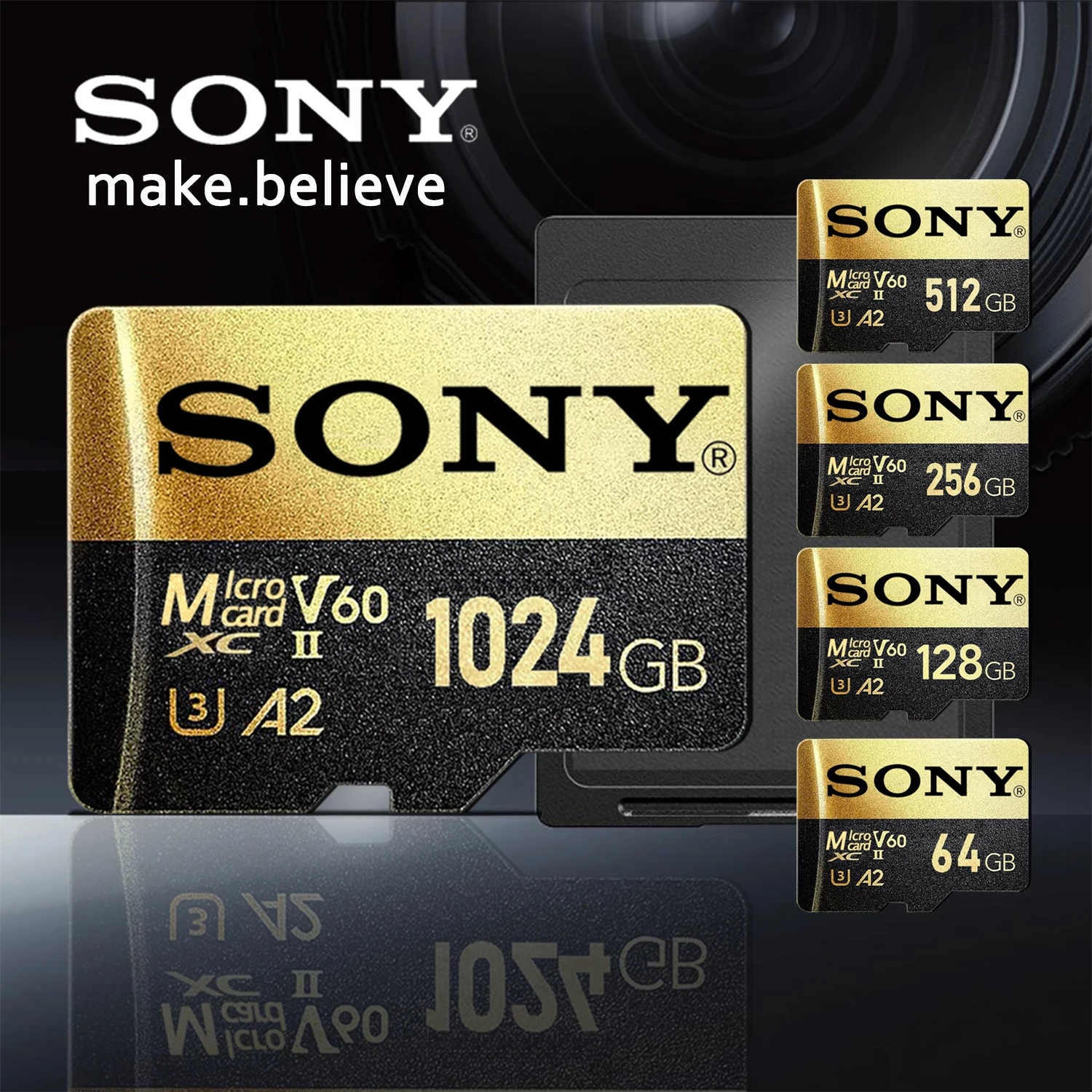 Карта памяти Sony 1024 ГБ Micro TF SD-карта класса 10 256 ГБ 128 ГБ 64 ГБ U3 4K Высокоскоростная флэш-память Cartao De Memoria Mecard C10