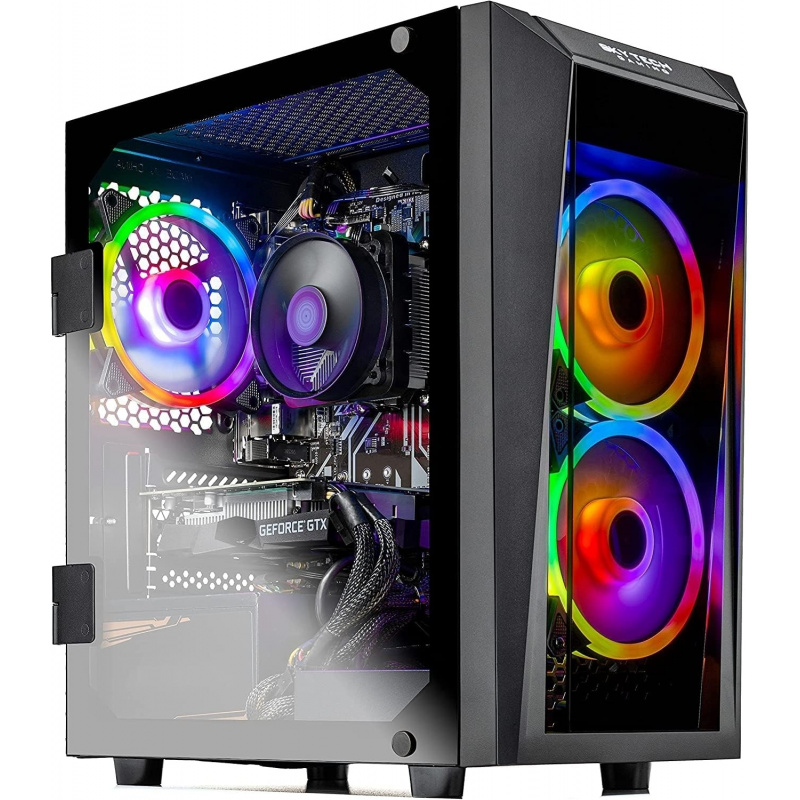 Blaze II ゲーミングPC デスクトップ – Core i3 10100F 3.6 GHz、GTX 1650、500GB SSD、16G DDR4 3200、600W Gold