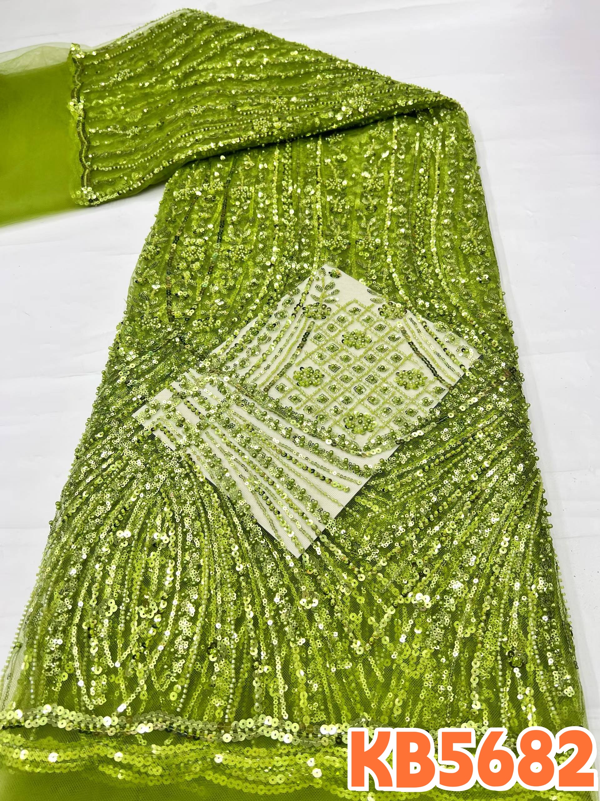 Nieuwste Rode Kant Stof 5 Yards Dubai Kant Stoffen Kwaliteit 2024 Kristal Glitters Plus Kralen Kant Trim Kledingstuk Stoffen voor Naaien