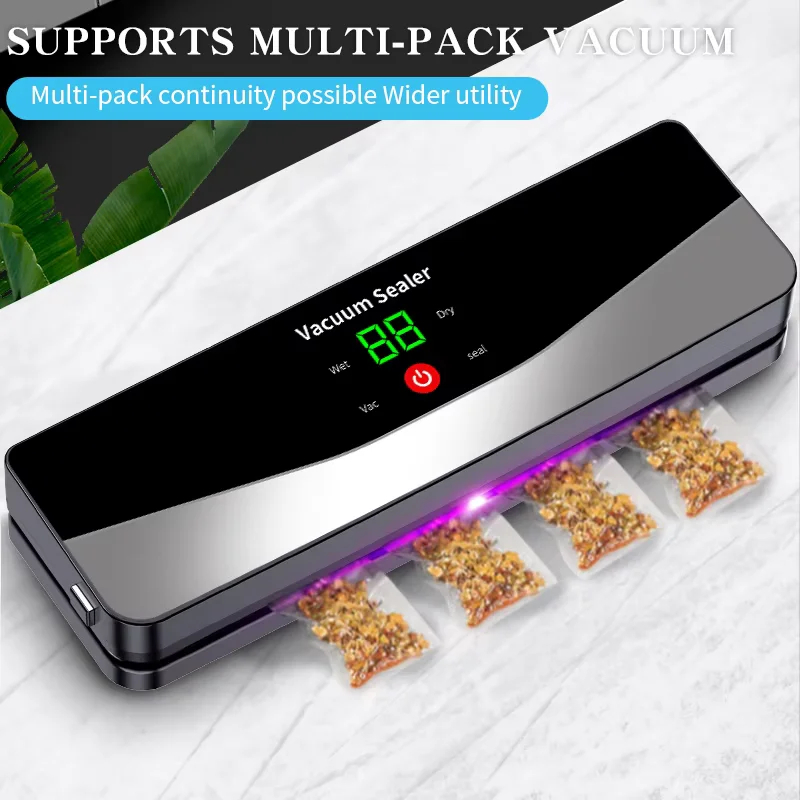 Sellador al Vacío Inalámbrico Recargable 2026 con Pantalla de Cuenta Regresiva, Botones Táctiles Impermeables y Función Multipack