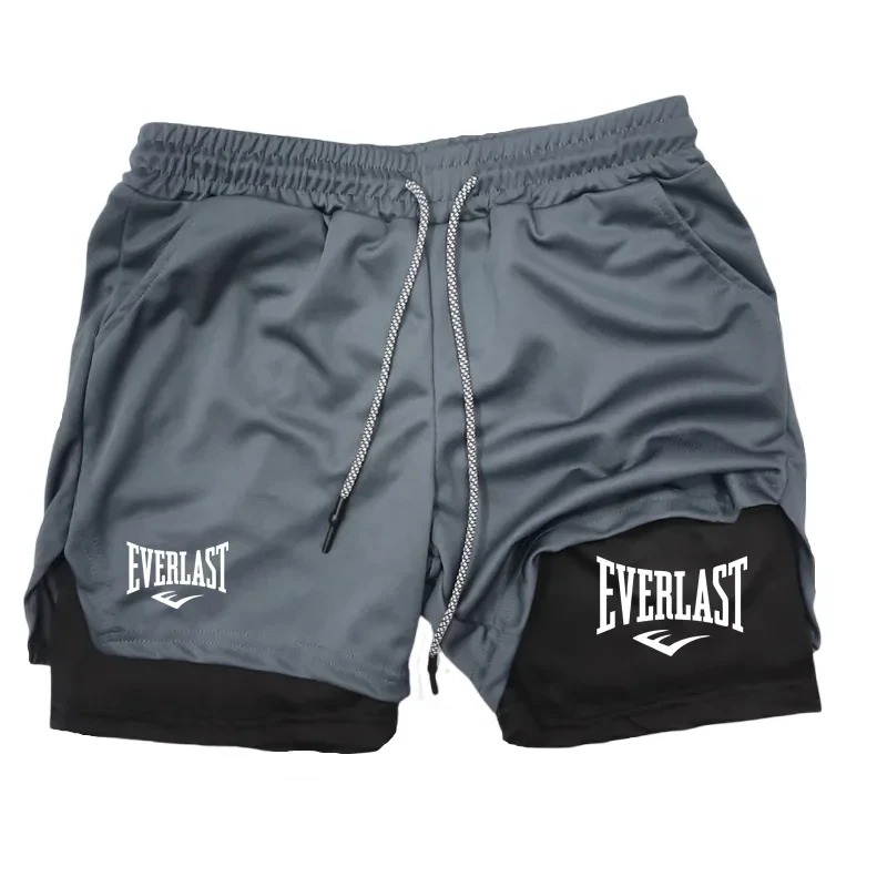 Shorts de course pour hommes 2 en 1, shorts de sport à double couche, vêtements de sport, short de fitness, pantalon d'entraînement, jogging, vêtements pour hommes