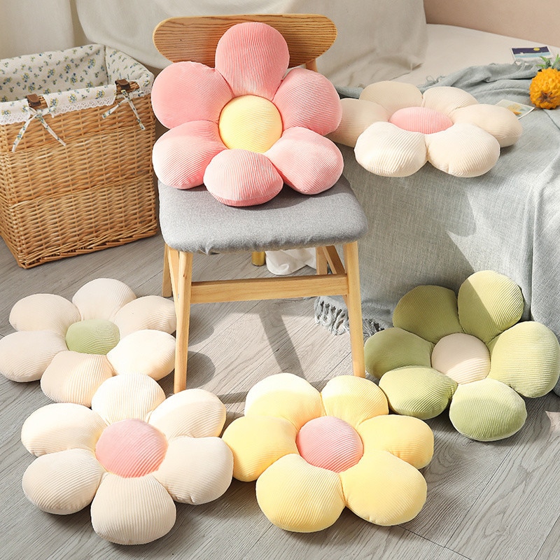 35cm bunte Blumen Plüsch Kissen Pflanze Blütenblatt Kissen Stofftiere für Mädchen Baby Home Dekor Geschenk