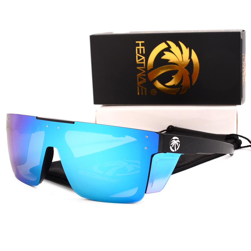 Gafas de Sol Deportivas Polarizadas Integradas de Lujo HEATWAVE para Ciclismo y Montañismo, con Placa Protectora y Estuche