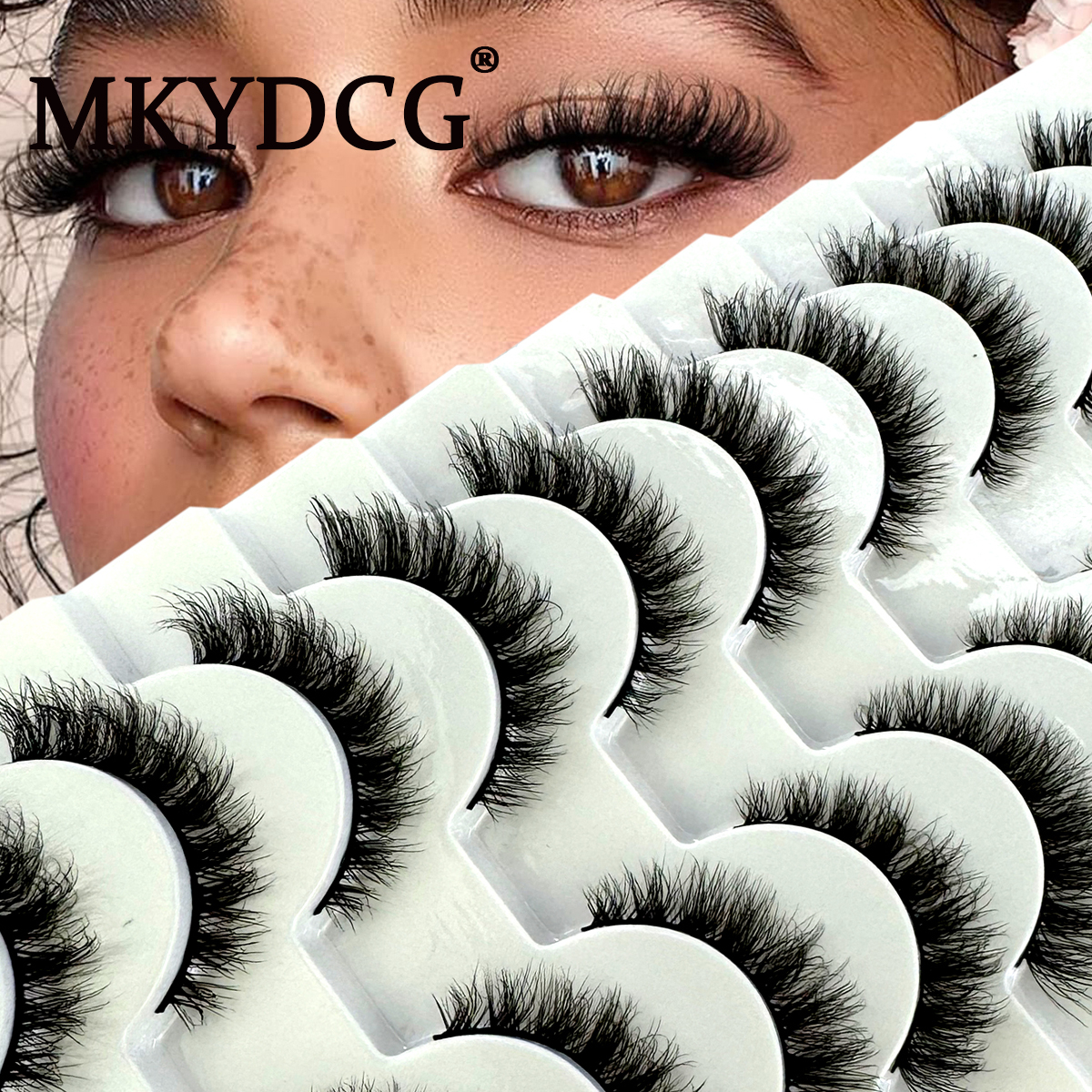 MKYDCG Neue 10 Paar 3D-Nerzwimpern, künstliche Nerz-flauschige Wimpern, weich, voll dick, dünne Wimpern, dramatische falsche Wimpern, Make-up