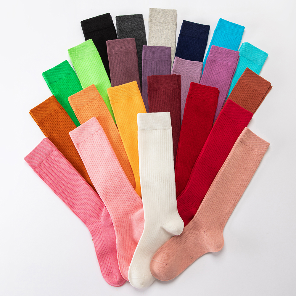 3-12Year Kids Boys Girls School Sock Stripped Toddlers Knee High Socks Cotton Children's Stockings Soft Teenager Casual Sock