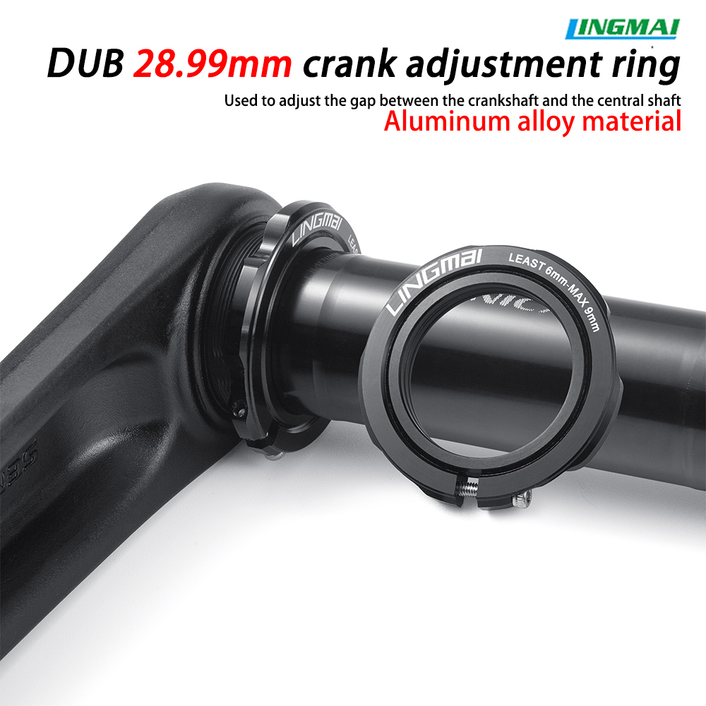 Kit de réglage de précharge de support inférieur de réglage de plateau de manivelle de route vtt, adaptateur de broche de manivelle DUB 28.99 en alliage d'aluminium