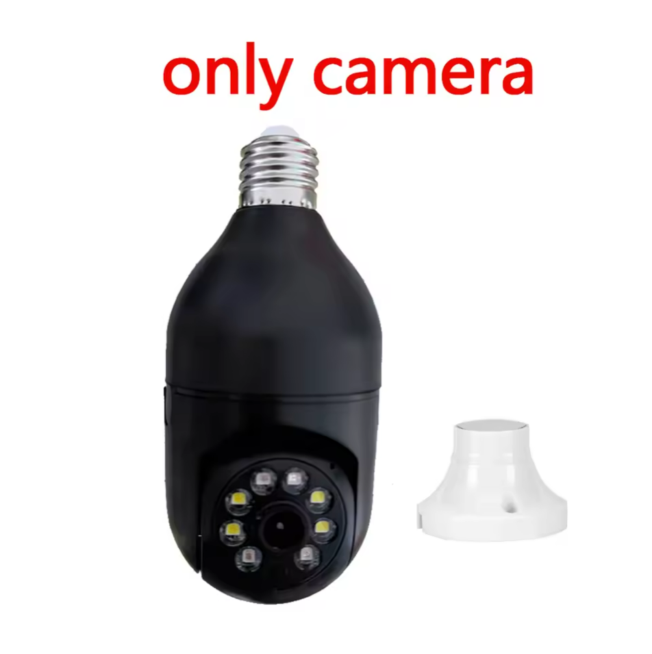Cámara de vigilancia con bombilla E27, visión nocturna a todo Color, seguimiento humano automático, Zoom, Monitor de seguridad interior, Wifi, Mini cámara IP