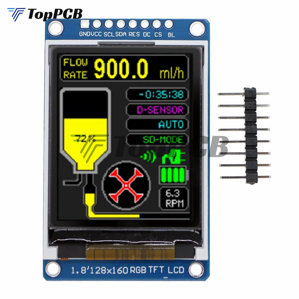 1.8" 1.8 calowy 128x160 SPI Kolorowy moduł wyświetlacza RGB TFT LCD 128*160 ST7735 3.3V Ekran LCD dla Arduino SMT32 UNO DIY KIT