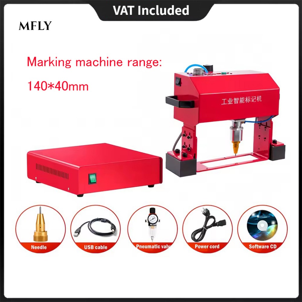 Máquina pneumática portátil da marcação da pena do ponto do metal 220v/110v para o código vin (140*40mm) número do chassi da máquina da marcação do quadro