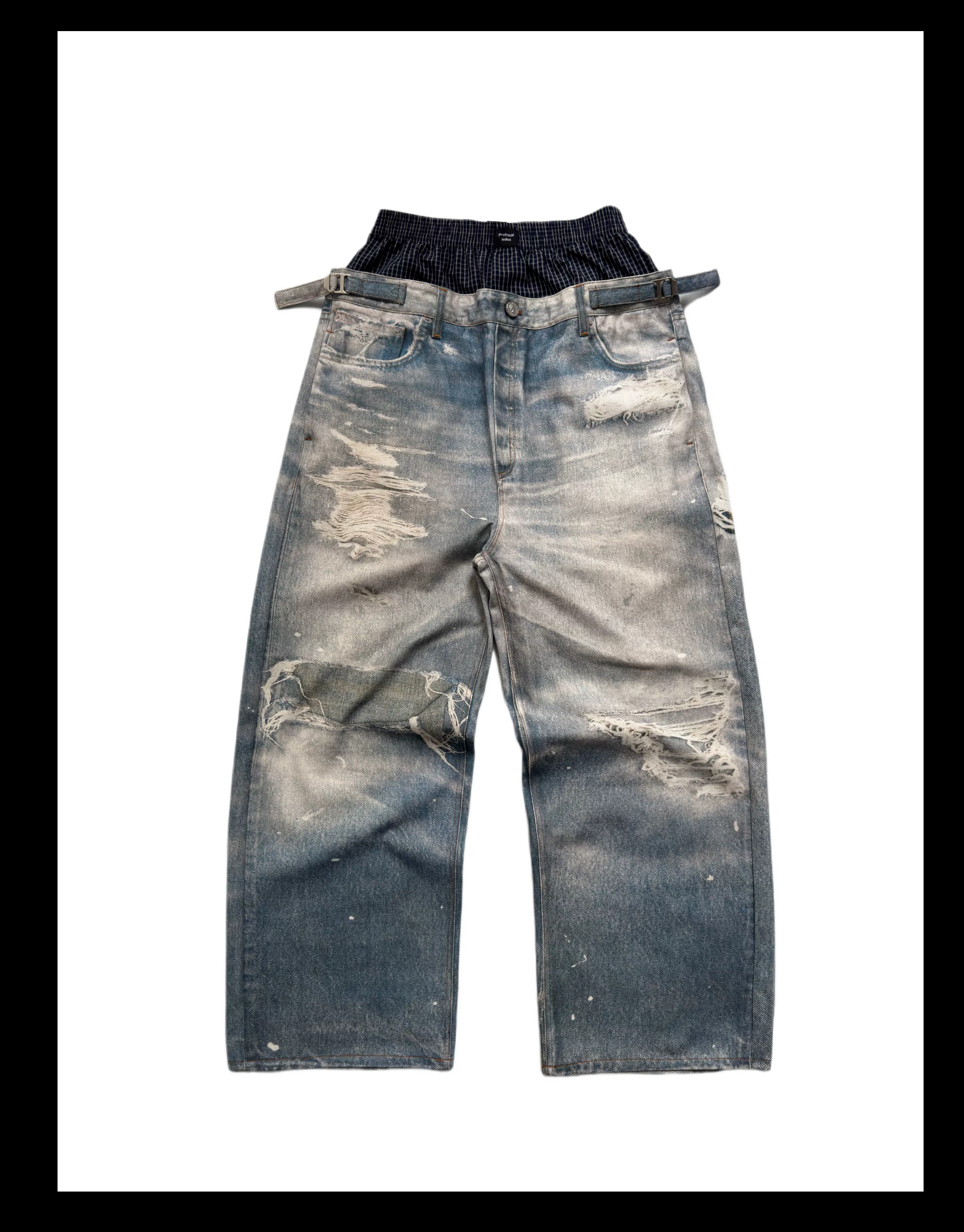 Owen Seak – jean en coton pour hommes, pantalon décontracté évasé dégradé, pantalon long de luxe de créateur pour l'automne
