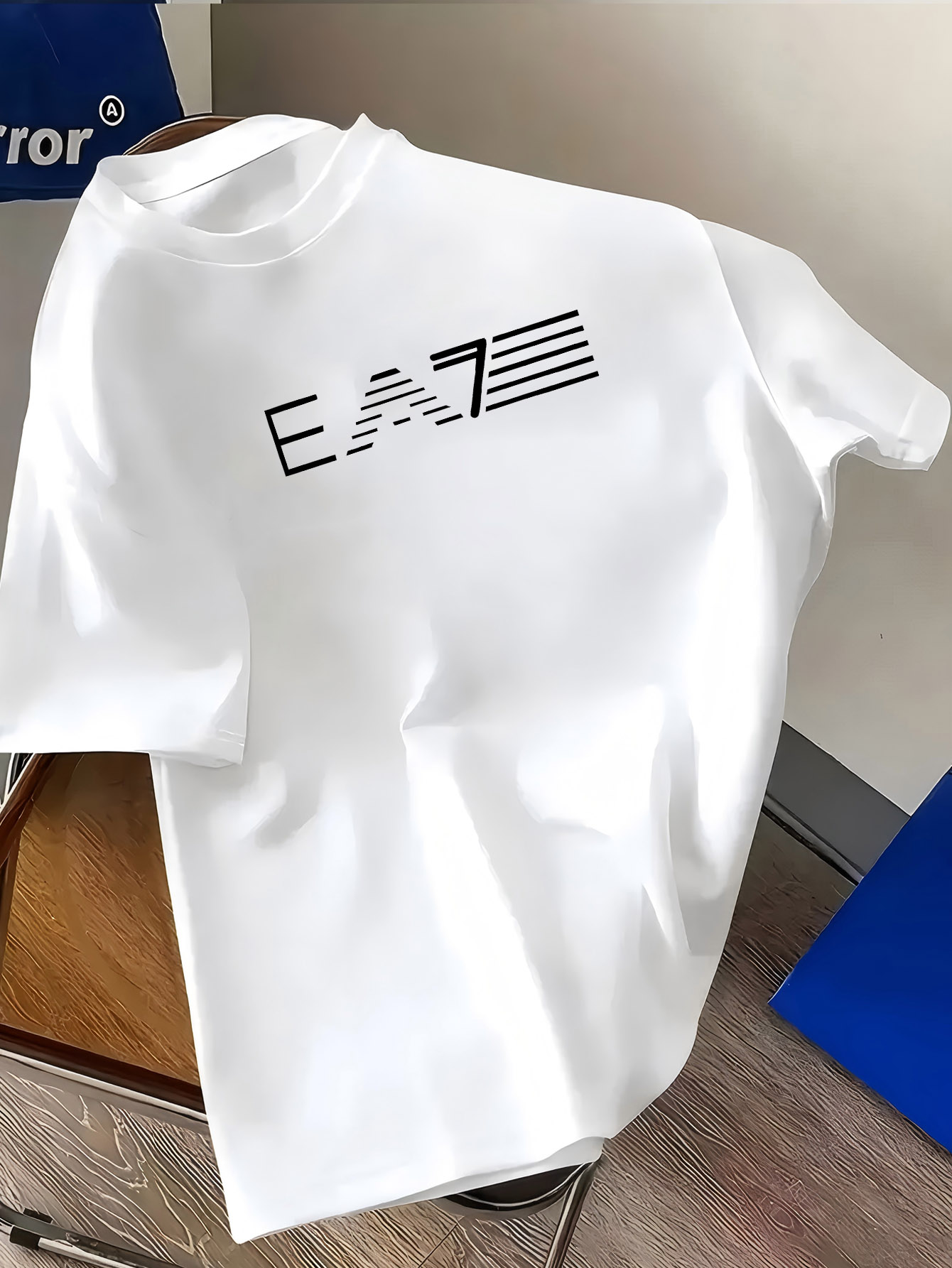 Nuova T-shirt estiva da uomo a girocollo in puro cotone, stampata, alla moda, a maniche corte, comoda, elegante e versatile.