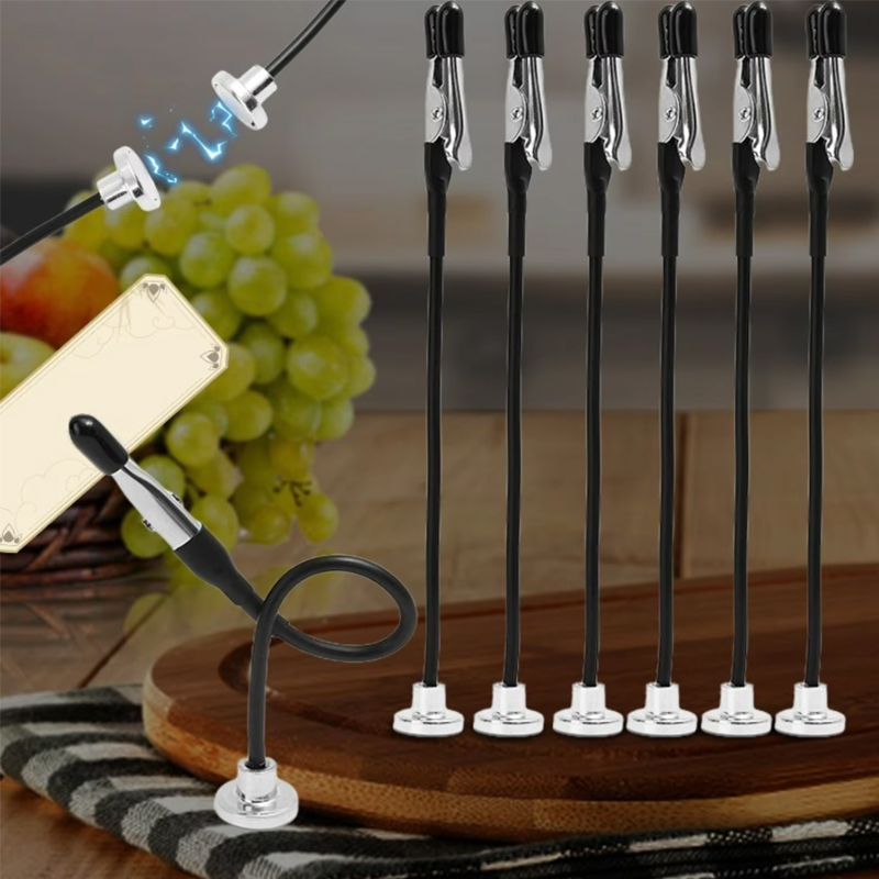 10/5 Pièces Pinces crocodiles magnétiques en métal flexible pour support de peinture, porte-étiquette de prix, pince photo et accessoire aérographe