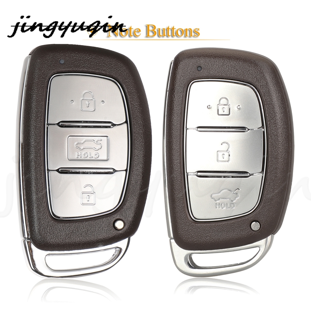 Jingyuqin 3 Knoppen Vervanging Afstandsbediening Autosleutel Shell Case Fob Voor Hyundai Creta Mistra Elantra Tucson IX35