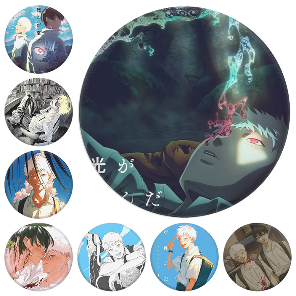 58mm アニメ 夏はひかるが死んだ ‌    辻谷正典 極道ひかり コスプレ衣装 バッジピン SPTE ブリキブローチ ﻿   プロップ・ギルフ