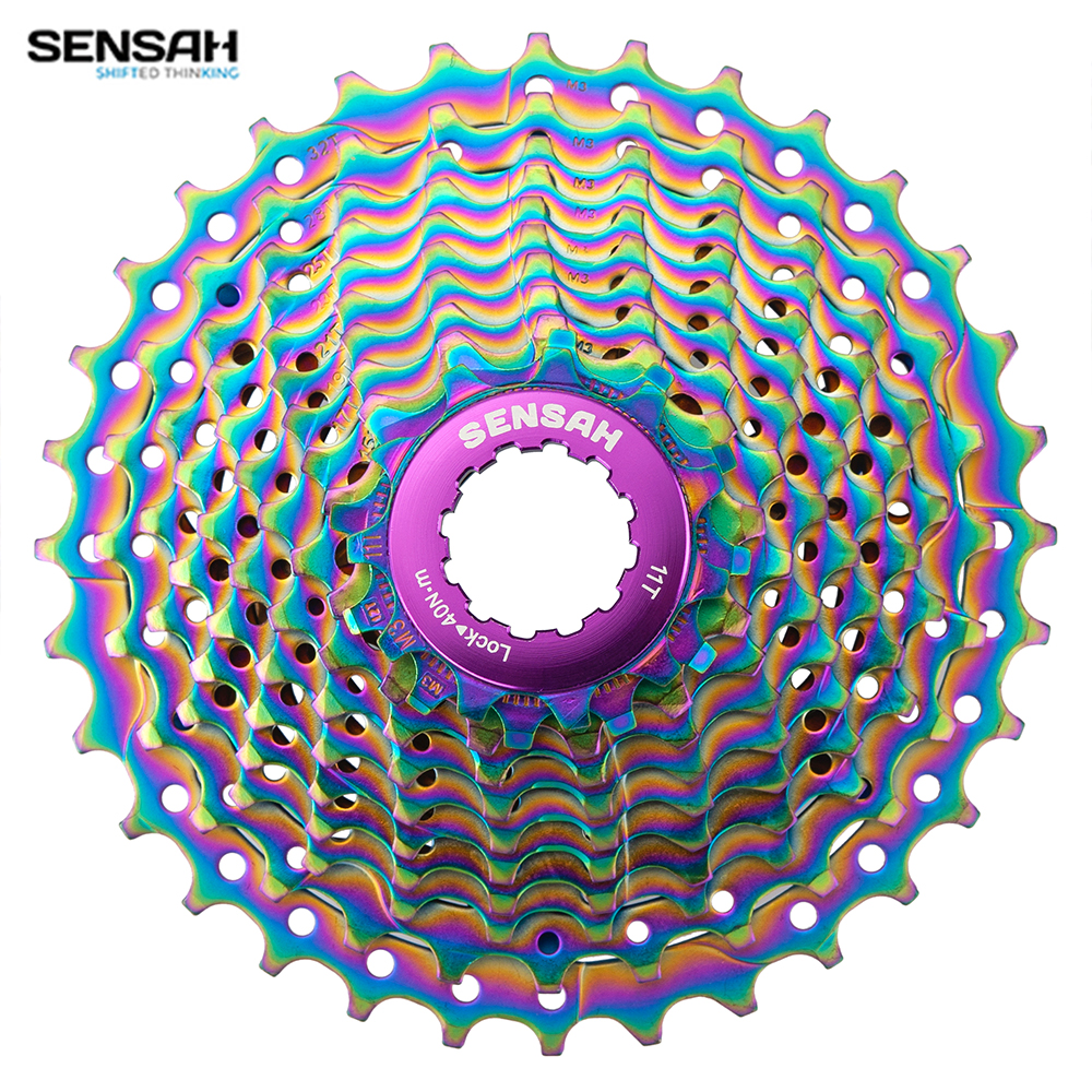 SENSAH Road Bike Color Cassette 11 12 Speed 11-28T/32T/34T Sepeda Roda Gila K7 Sprocket untuk HG Hub