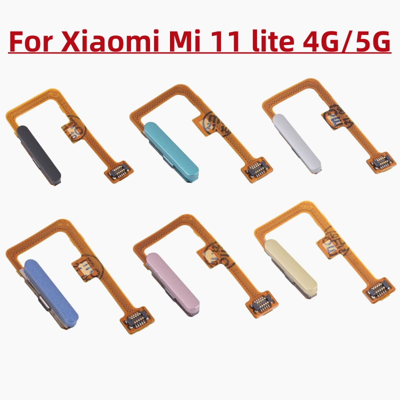 指紋センサーフレックスケーブル交換用 Xiaomi Mi 11 Lite 4G/5G 電源オンオフボタンフレックスケーブル