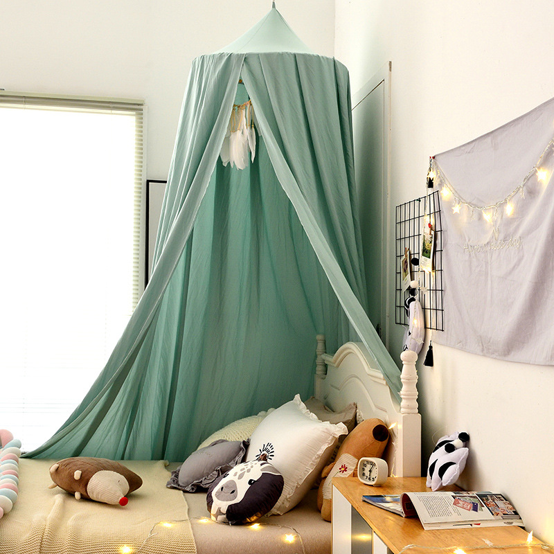 Moskitiera dla dzieci Zasłona do łóżeczka dziecięcego Wiszący namiot Dekoracja łóżka Dziewczyna Księżniczka Wiszące łóżko Baldachim Living Corner Play Reading NookDecor
