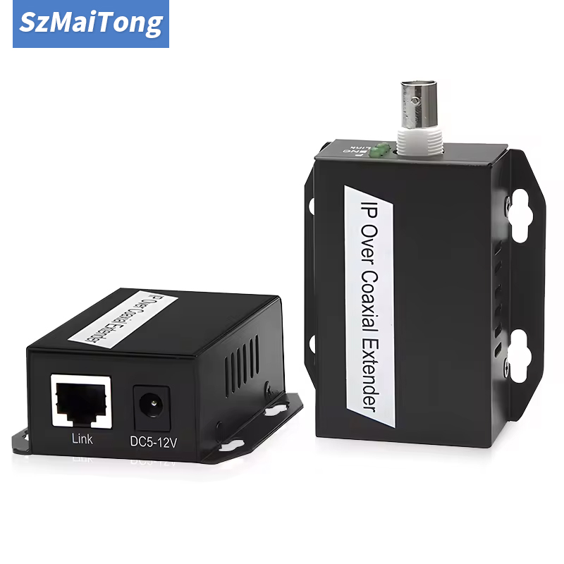 1 par extensor ip ethernet sobre kit de rede coaxial hd extensor de transmissão de cabo coaxial eoc para câmeras de segurança cctv