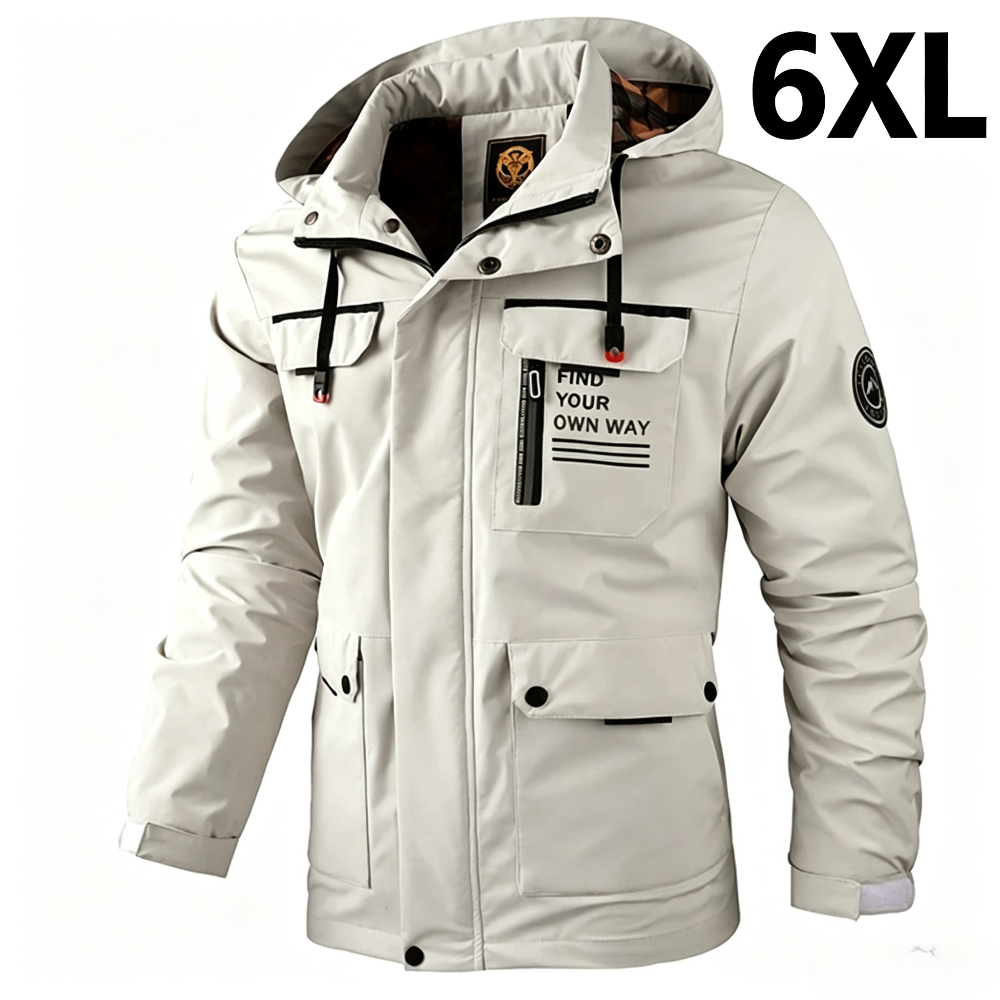 Men's Casual Windbreaker Jackets Hooded Jacket Man Waterproof Outdoor Fashion Soft Shell Winter Coat Clothing Warm Plus Size