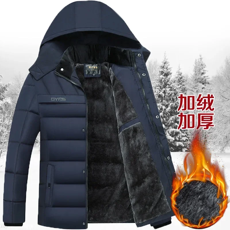 Inverno dos homens para baixo jaqueta de alta qualidade com capuz pelúcia grosso quente à prova dwaterproof água parkas masculino solto casual casacos de inverno 5xl roupas masculinas