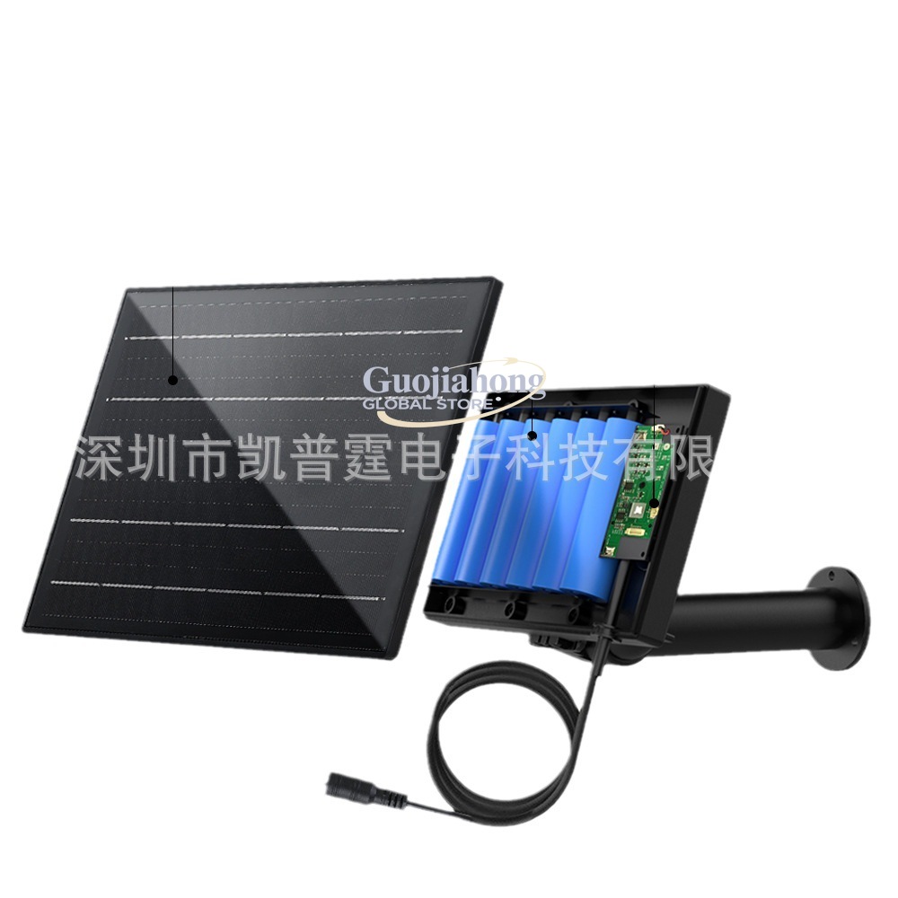 Solar panel charger, built-in 6 18650 batteries 5v output monocrystalline silicon solar battery pack