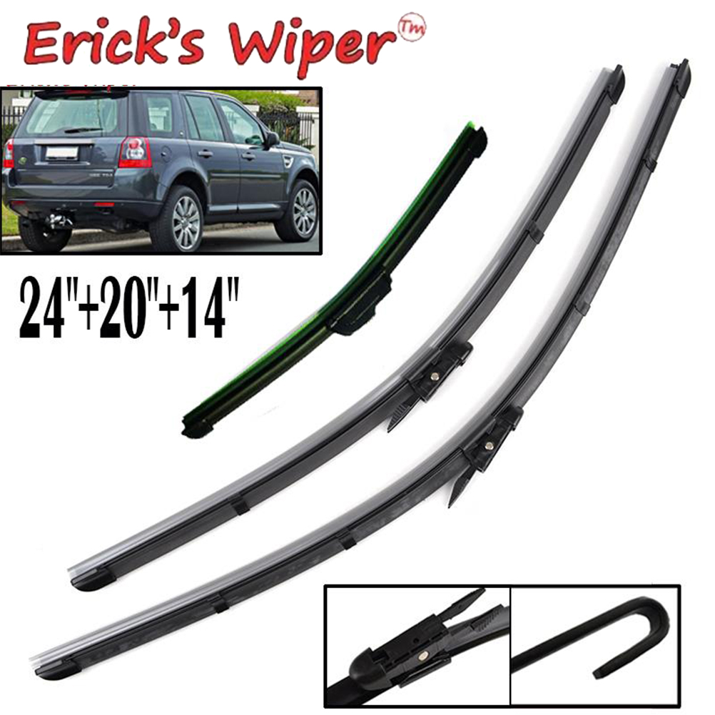 Zestaw piór wycieraczek przednich i tylnych Erick's do Land Rover Freelander 2 2007 - 2014 Szczotka do szyb przedniej szyby 24"20"14"