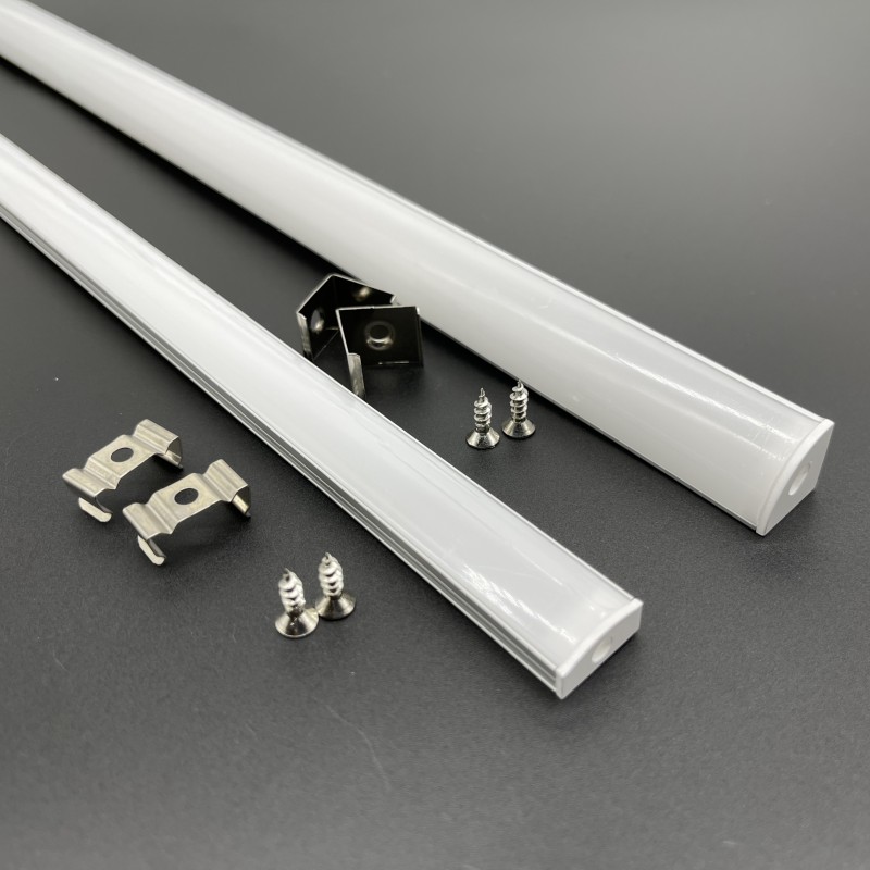 1-30 unids/lote 50cm perfil de aluminio Led esquina perfil de aluminio soporte de canal para tira de luz LED barra gabinete lámpara cocina armario