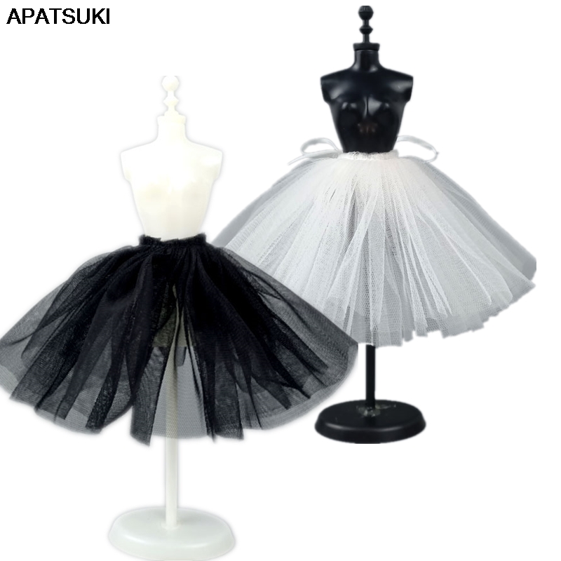 1PC halka krynolina dla lalki Barbie halka sukienka baletowa Tutu podkoszulek ubrania stroje 1/6 BJD akcesoria do domku dla lalek DIY zabawki