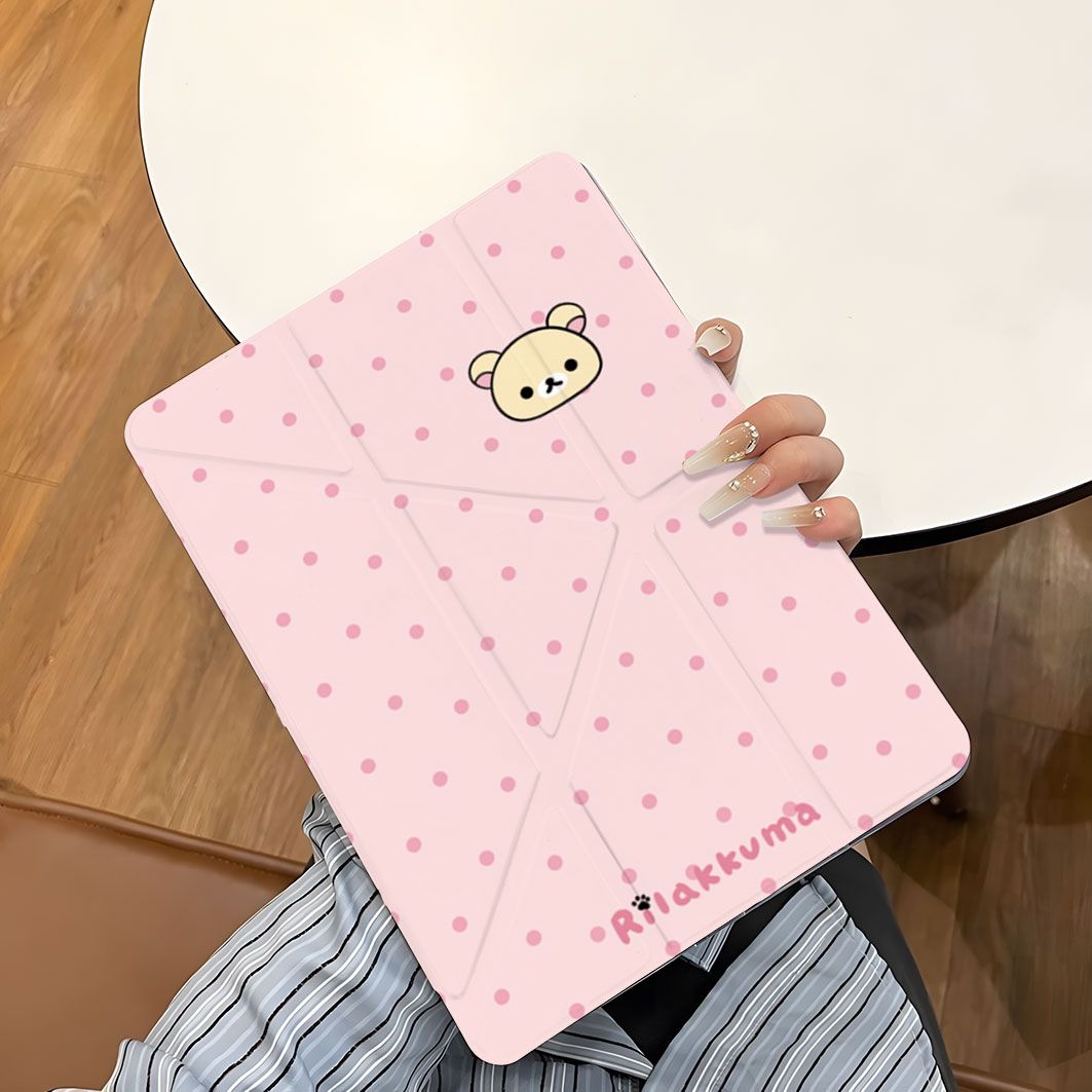 Funda Simple Y2K con Diseño de Puntos Rosados para iPad Air 11, 10.ª y 11.ª Generación, A16, 9.ª Generación, iPad Pro 11, 4, 5, 10.9 pulgadas, 12.9 M2, M3, M4, Mini 7, con Soporte para Lápiz