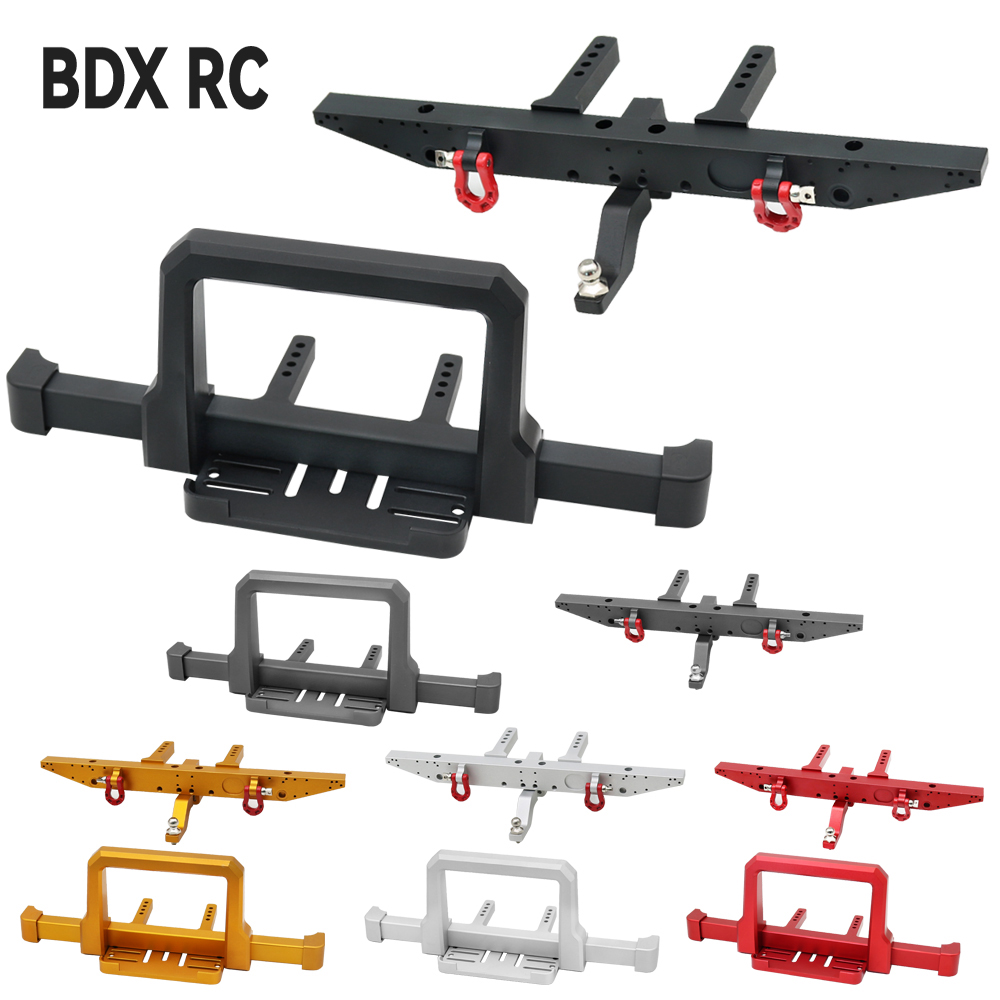 Aleación de aluminio 1/10 RC Car TRX4 parachoques delantero de Metal clásico con parachoques trasero para 1/10 RC Crawler TRX-4 piezas de mejora
