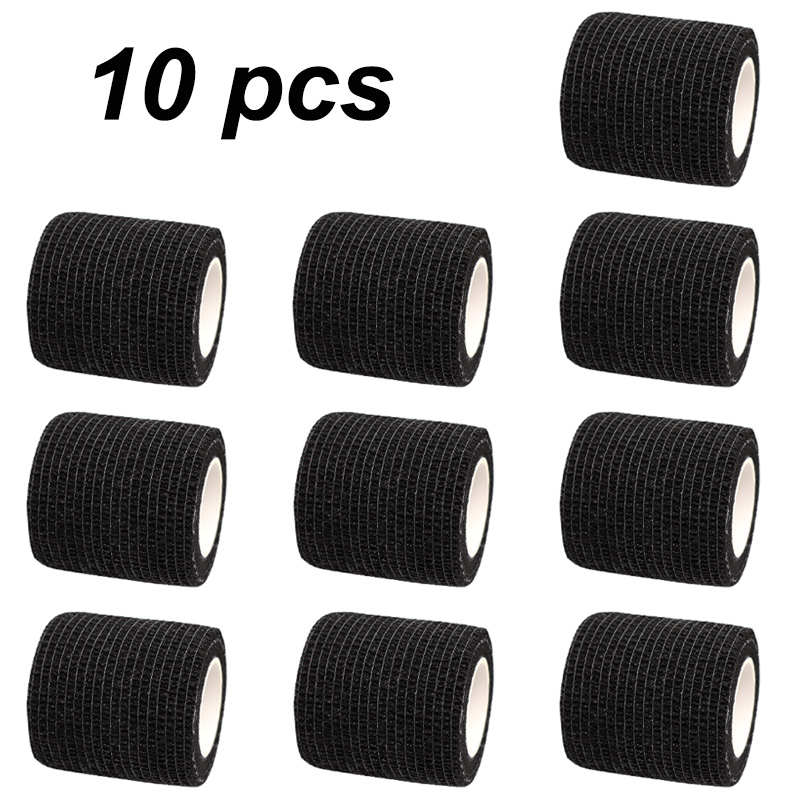 Vendaje elástico autoadhesivo colorido negro, cinta deportiva de 4,8 m para rodilleras, almohadillas de soporte, dedo, tobillo, palma, muñeca, tatuaje para mascotas