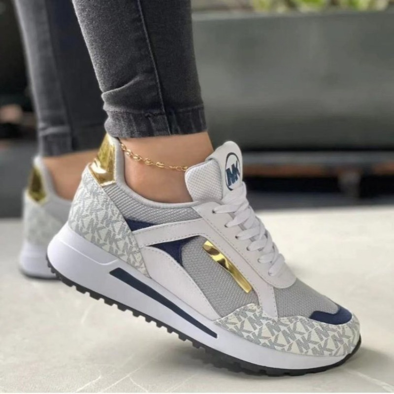 2024 primavera cuña grande Casual moda zapatos de mujer cómodos al aire libre versátil ligero deportes zapatos vulcanizados de mujer