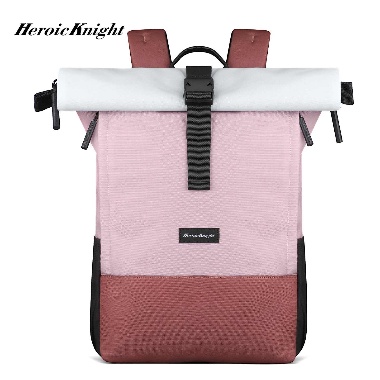 Heroïsche Knight Casual Reistas Rolltop Anti-Diefstal Dames Schooltas Sport Waterdichte Zakelijke Laptop Rugzak met USB