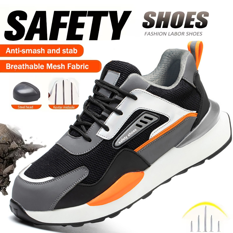 Anti-smash Anti-lek Functionele Schoenen Heren Veiligheidsschoenen Stalen Neus Schoenen Mannelijke Onverwoestbare Mijnbouwlaarzen Werkschoenen Sneakers