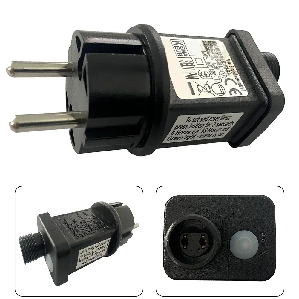Adaptador de fuente de alimentación de 31V y 6W, transformador LED IP44, repuesto para iluminación de árbol de Navidad, luz de hadas, enchufe E U para bajo voltaje