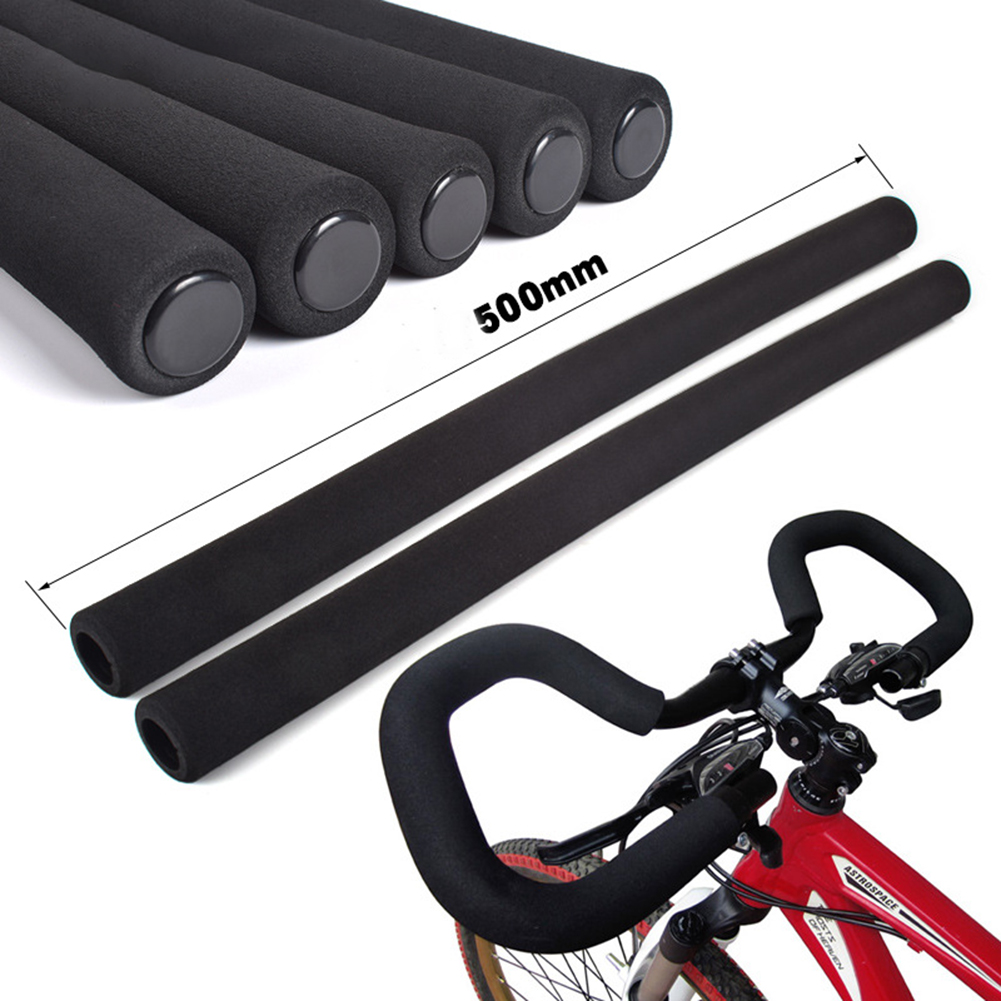 1 par de capa de esponja para guidão de bicicleta, mtb, esporte, barra de espuma, manga antiderrapante, substituição de apertos, acessório de ciclismo