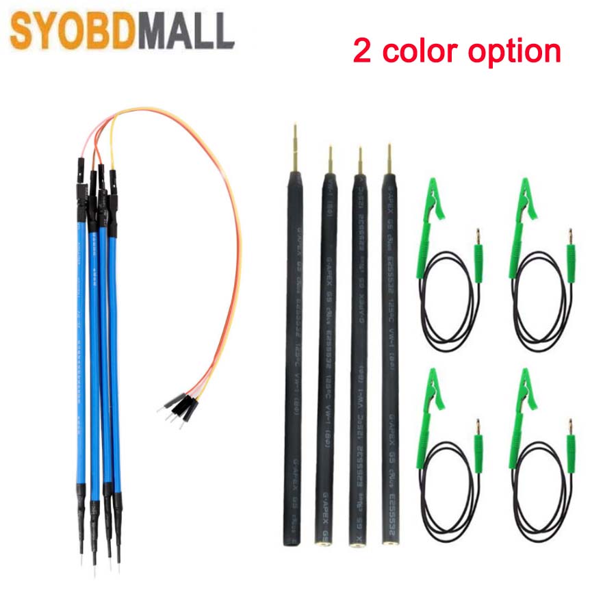 2 Warna Pilihan 4 Buah/Set BDM Pena Probe dengan Kabel untuk BDM Bingkai Ecu Uji Programmer Jarum Aslo untuk KTAG/KESS ECU Pemindai Papan