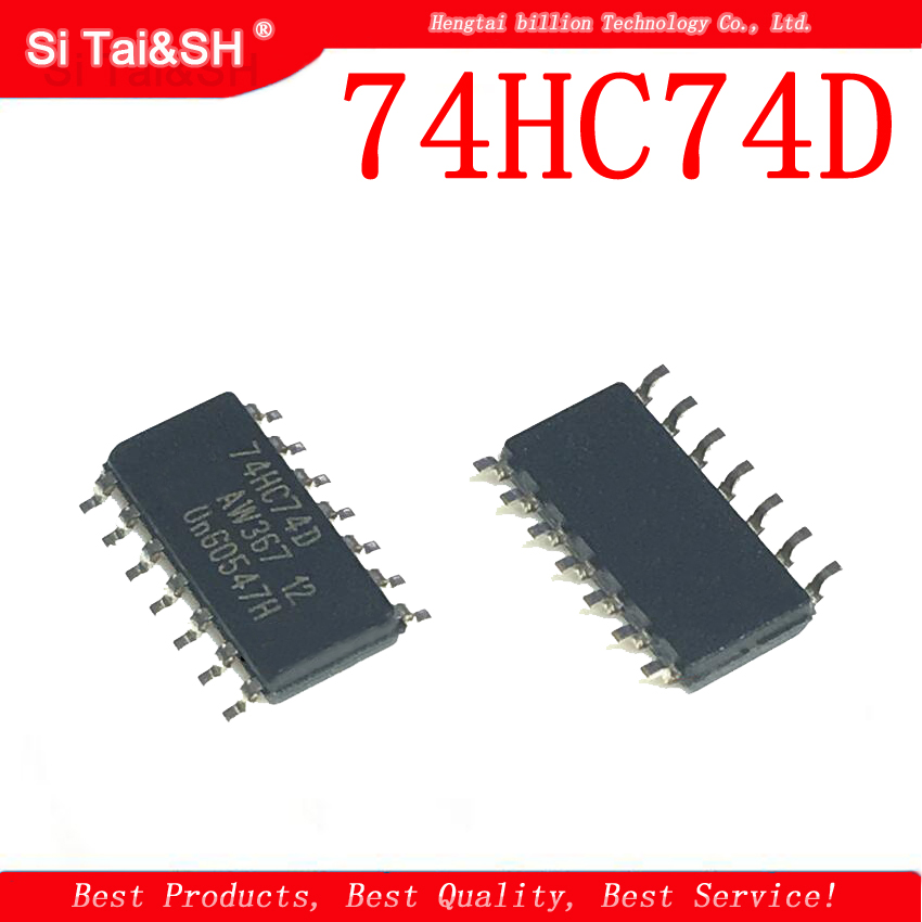 10 Uds 74HC74D 74HC74 SN74HC74DR SN74HC74 S carcasa impermeable